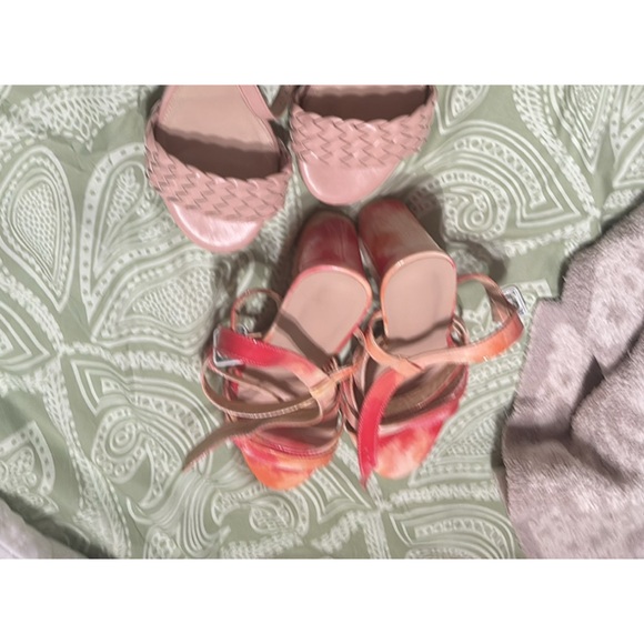 Stylish Pink and Orange Strappy Sandals - Picture 1 of 1